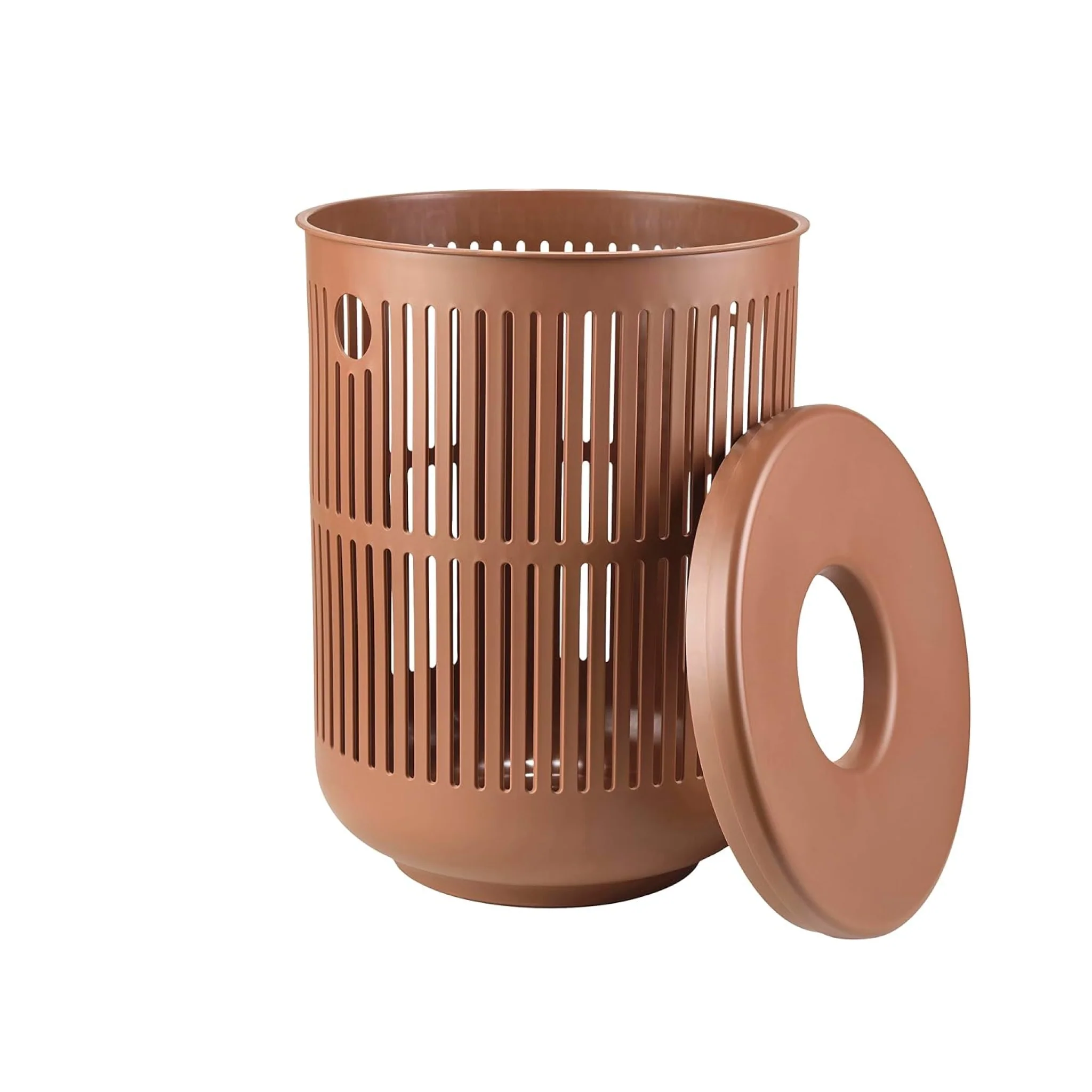 ZONE DENMARK Ume Laundry Basket 60L w/Lid Terracotta - Image 3
