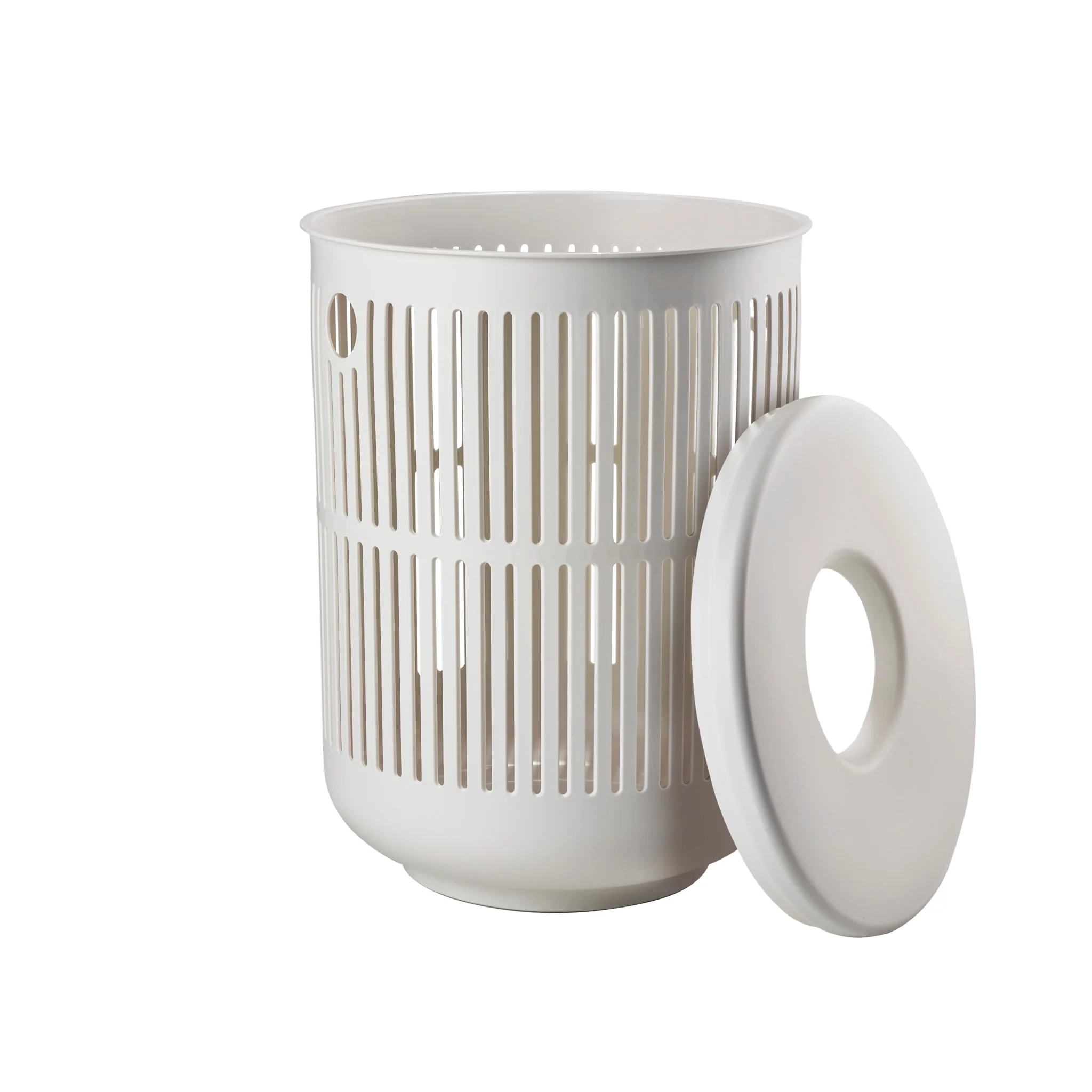 ZONE DENMARK Ume Laundry Basket 60L w/Lid, Soft Grey - Image 3