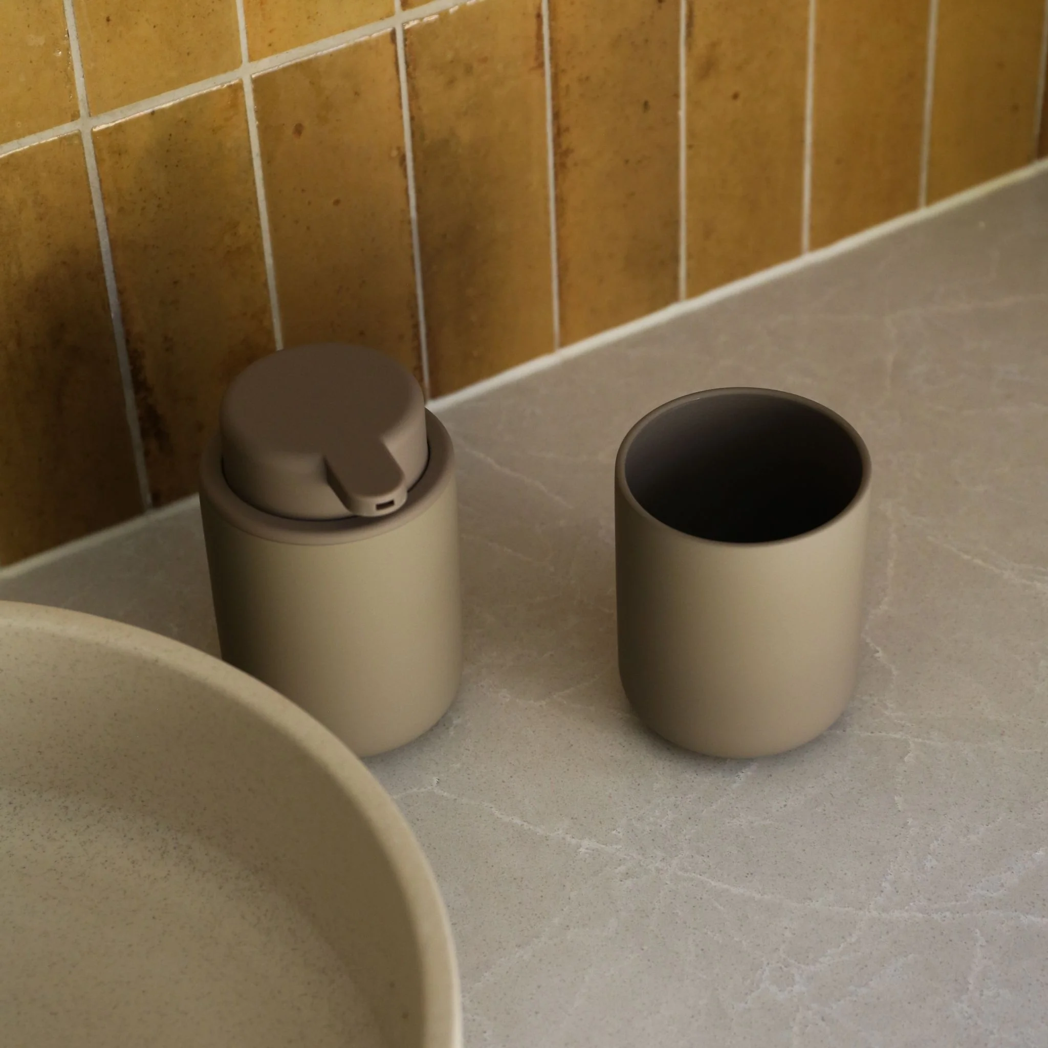 ZONE DENMARK Ume Soap Dispenser, 250ml, H12.8cm, Taupe - Image 6