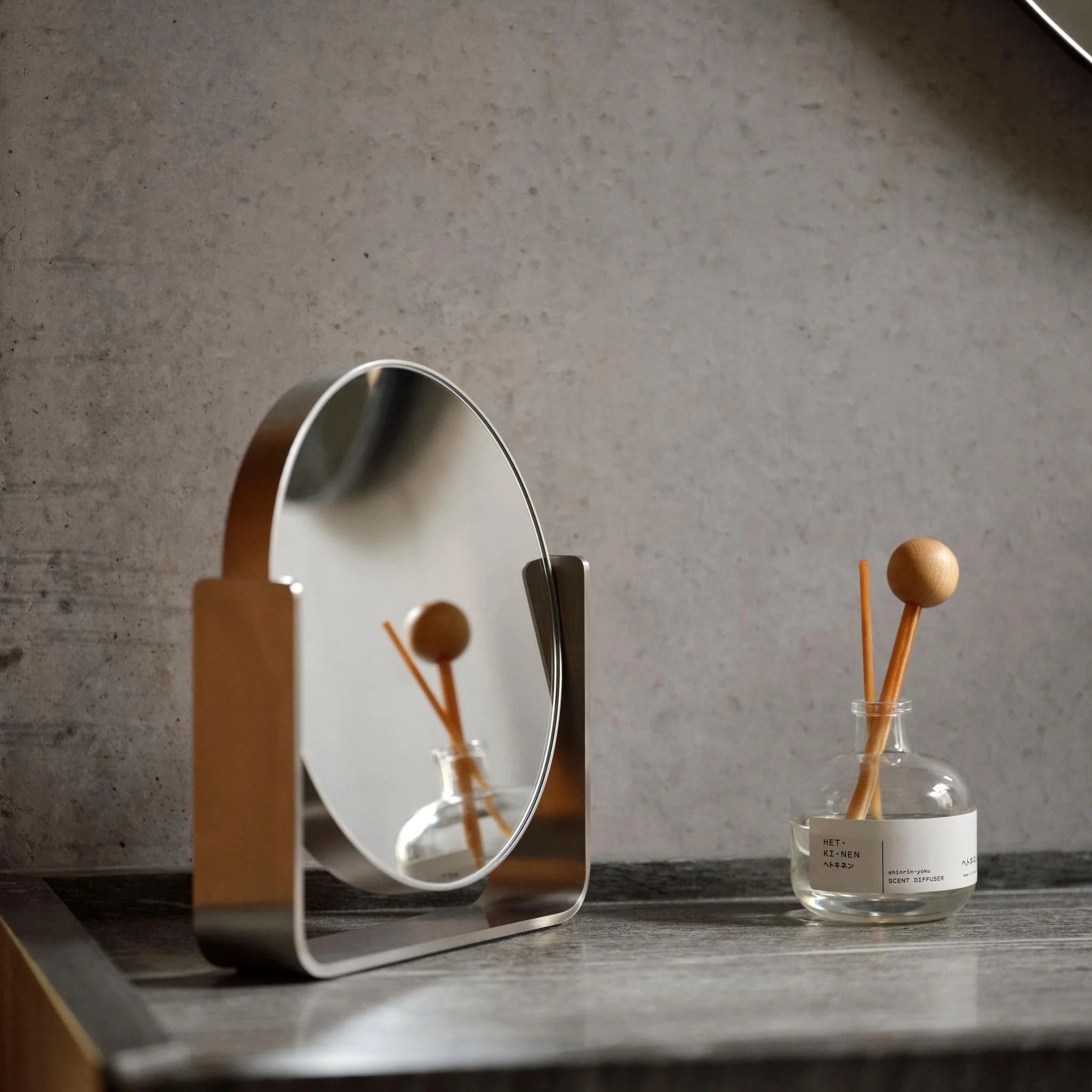 ZONE DENMARK Ume Table Mirror x5 Magnifier, Steel - Image 2